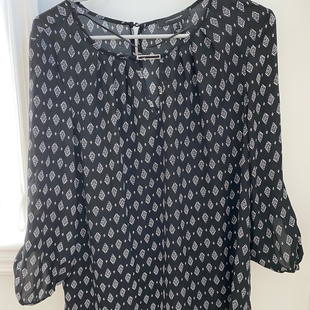 Printed Black Blouse
